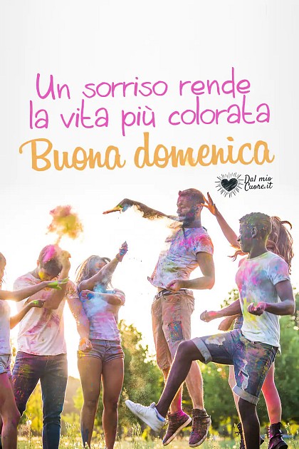 Un sorriso rende la vita più colorata. Buona domenica