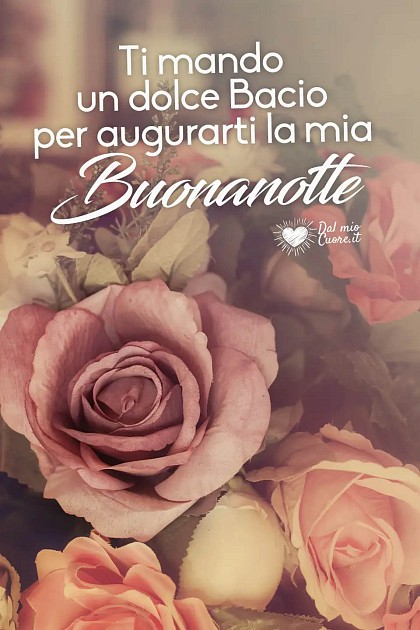 Ti mando un dolce Bacio per augurarti la mia Buonanotte