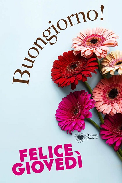 Buongiorno! Felice giovedì