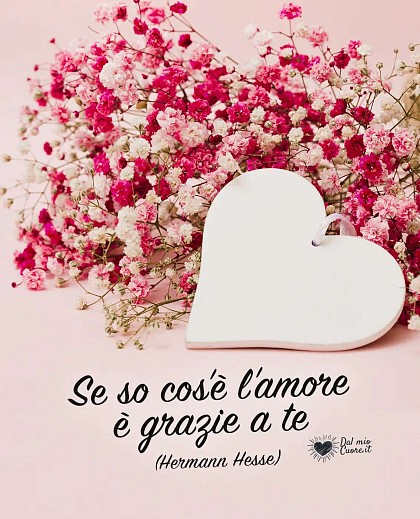 "Se so cos'è l'amore è grazie a te"