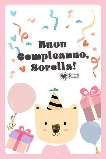 Buon compleanno, sorella!