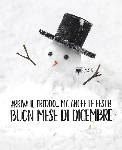 Arriva il freddo... ma anche le feste! Buon mese di dicembre!