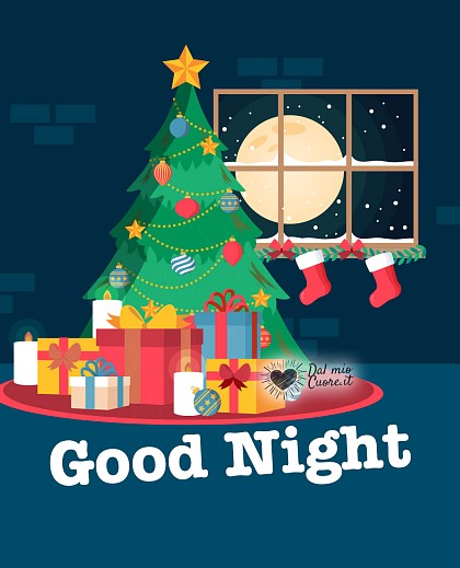 Good Night with Christmas Tree