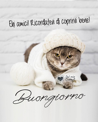 Ehi amici! Ricordatevi di coprirvi bene! Buongiorno