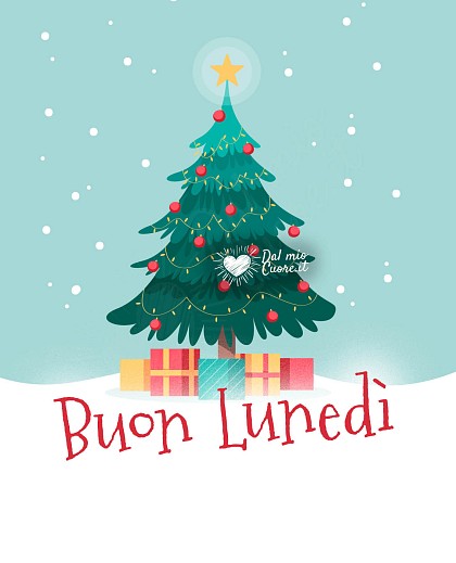 Buon lunedi con albero di Natale