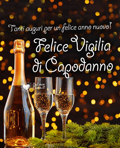 Tanti auguri per un felice anno nuovo! Felice Vigilia di Capodanno