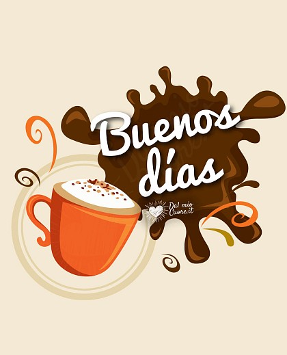 Buenos días con un café