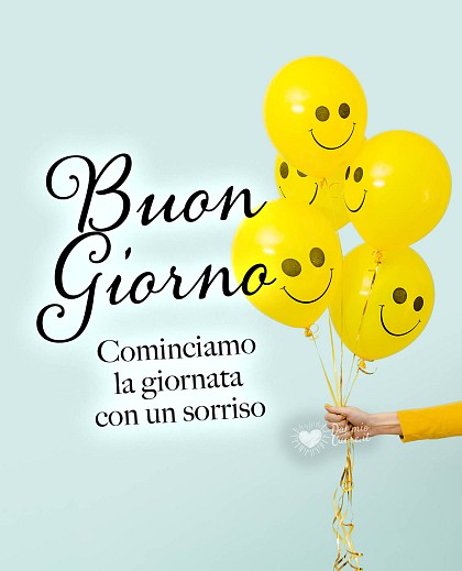 Cominciamo la giornata con un sorriso. Buon giorno