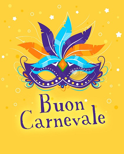 Buon carnevale con maschera