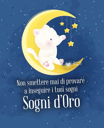 Non smettere mai di provare a inseguire i tuoi sogni. Sogni d’Oro