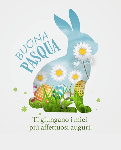 Ti giungano i miei più affettuosi auguri. Buona Pasqua