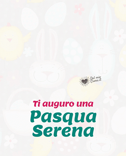Ti auguro una Pasqua serena. GIF Animata