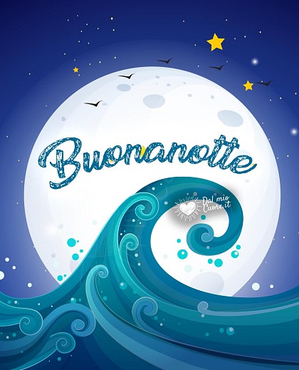 Buonanotte con mare e luna