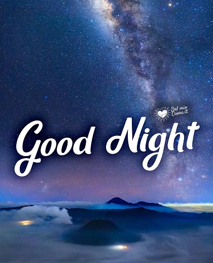 Good night with an enchanted landscape