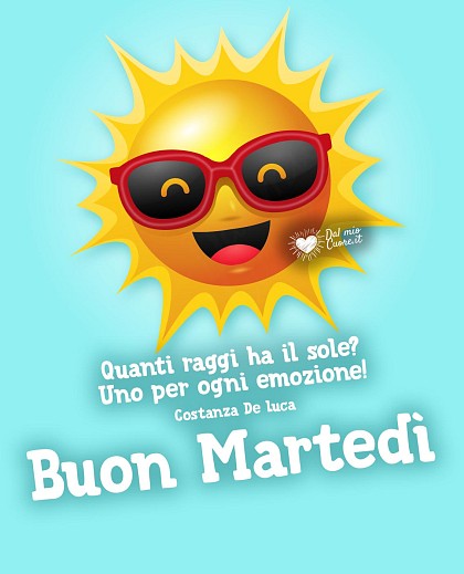 Quanti raggi ha il sole? Uno per ogni emozione! Buon martedì