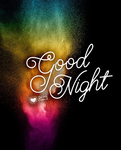 Good night with colored stardust