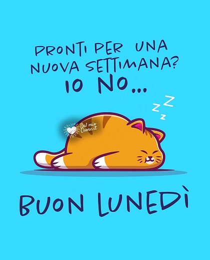 Pronti per una nuova settimana? Buon Lunedì