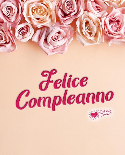 Felice compleanno con fiori