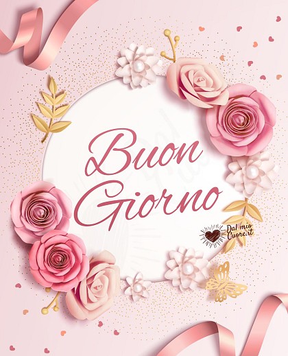 Immagini buongiorno romantiche: rose e cuori