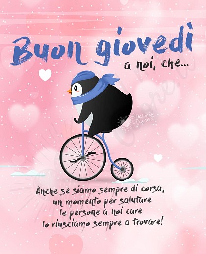 (Frase) Buon giovedì a noi che...