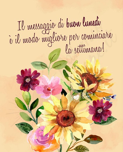 Il messaggio di buon lunedì è il modo migliore per cominciare la settimana!