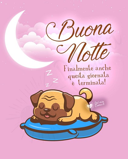 Buonanotte. Finalmente anche questa giornata è terminata!