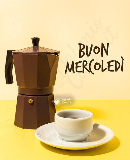 Buon mercoledì con moka e caffè