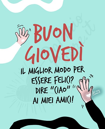 Buon giovedì con saluto affettuoso in rima