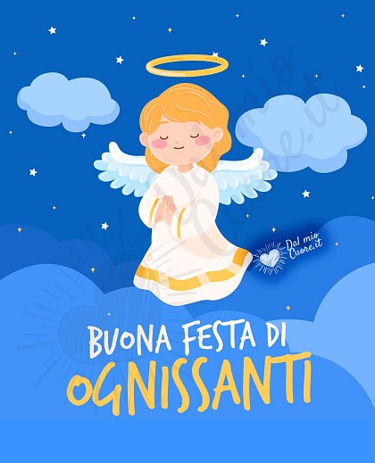 Buona festa di ognissanti con angioletto