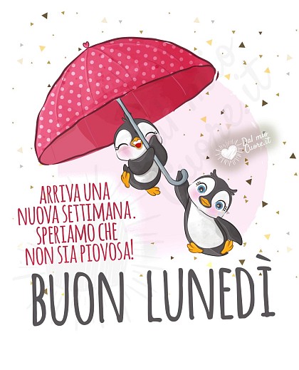Buon lunedì e settimana di pioggia