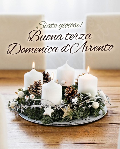 Buona terza domenica di Avvento. Siate gioiosi