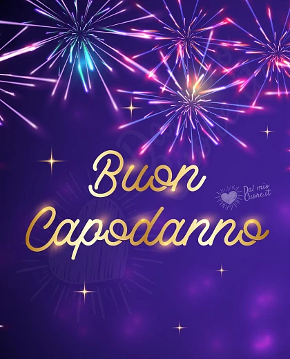 Buon capodanno con fuochi d'artificio
