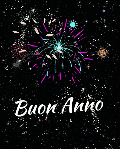 Buon Anno GIF con fuochi d'artificio