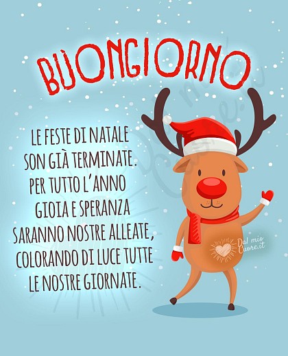 Imm Buongiorno con frase sulle feste di natale