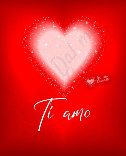 Ti amo. Immagine con cuore