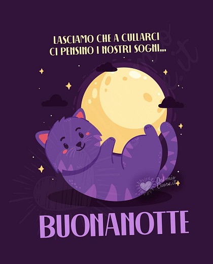 Lasciamo che a cullarci ci pensino i nostri sogni... Buonanotte