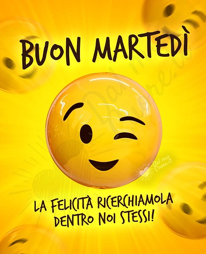 Buon martedì con frase sulla felicità