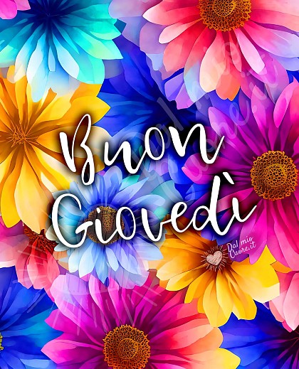 Buon giovedì con fiori colorati