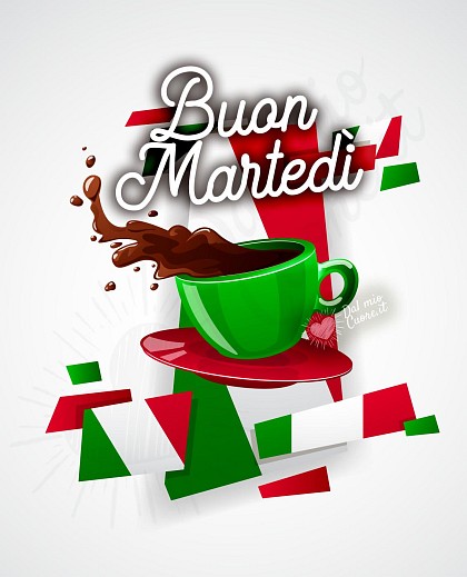 Buon martedì con caffè tricolore
