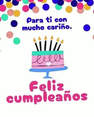 Para ti con mucho cariño. Feliz cumpleaños Video GIF