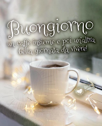 Buongiorno Natalizio con caffè e lucine