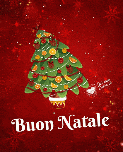 Buon Natale. GIF e Video musicale con albero che balla