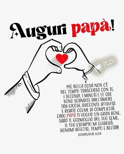 Auguri papà, poesia per la festa del papà