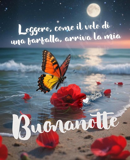 Frasi, Leggero, come il volo di  una farfalla, arriva la mia Buonanotte