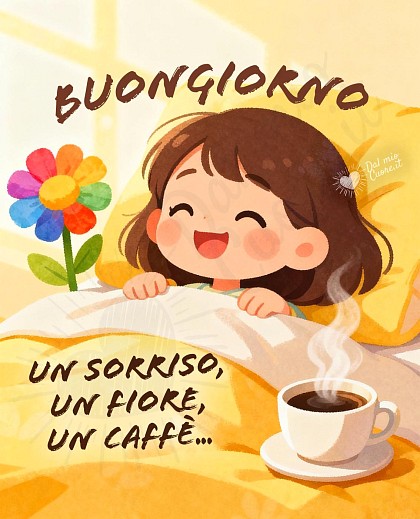 Un sorriso, un fiore, un caffe... Buongiorno