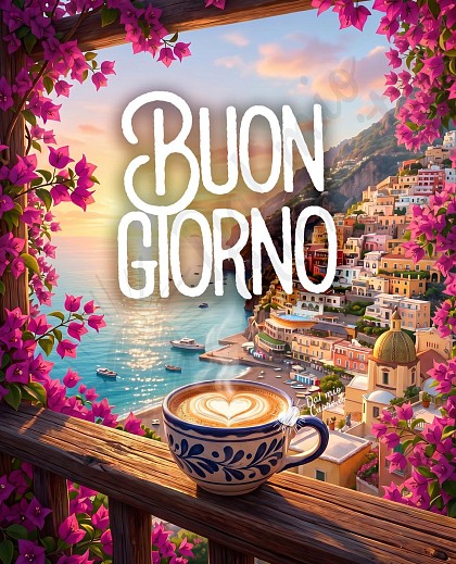 Buongiorno estivo con caffè e mare